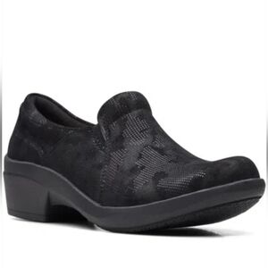 Clarks Talene Pace In Black Slip-On Women's Slip-Resistant Casual Comfort Shoes